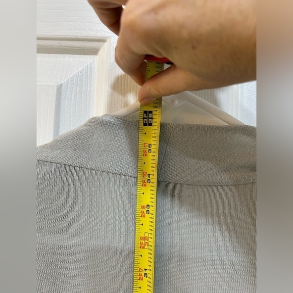 Garnett Hill Long Lightweight Cardigan Ruffle Hem Long Tulip Sleeve Women Sz M - Picture 5 of 6